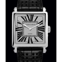 Roger Dubuis Goldensquare Automatic (WG / Gray / Leather